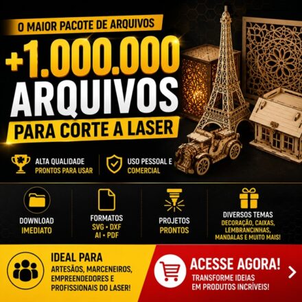 Mega Pack +1000000 de Arquivos para Corte a Laser