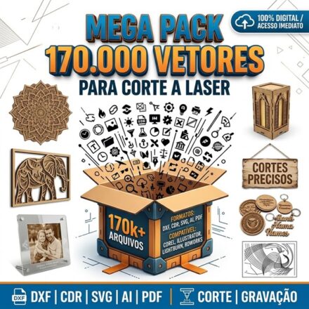 Mega Pack 170.000 Arquivos Vetores Para Corte Laser Mdf