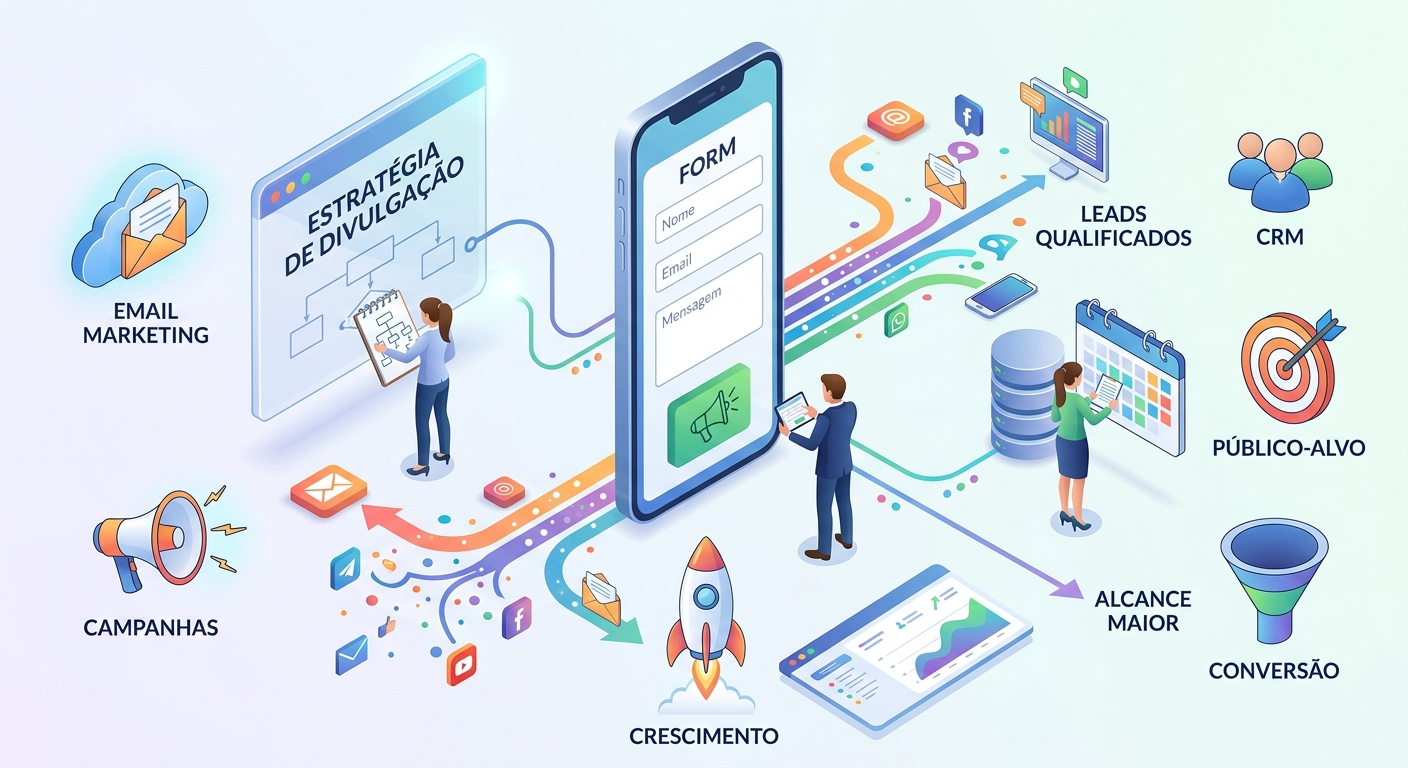 divulgação em forrmulario marketing